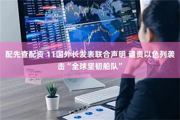 配先查配资 11国外长发表联合声明 谴责以色列袭击“全球坚韧船队”